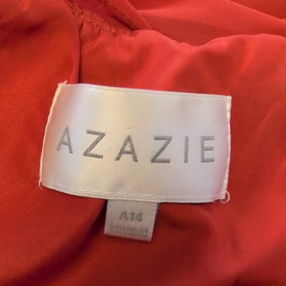 Azazie Strapless Burnt Orange Prom Bridesmaid Formal Dress Gown 14        CC132 - Picture 13 of 13